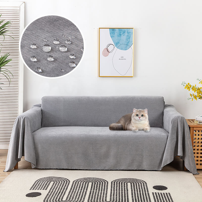 Waterproof Sofa Throw Blanket | Non-Slip. Jacquard Edges & Ideal for Pets and Home Furniture Protection