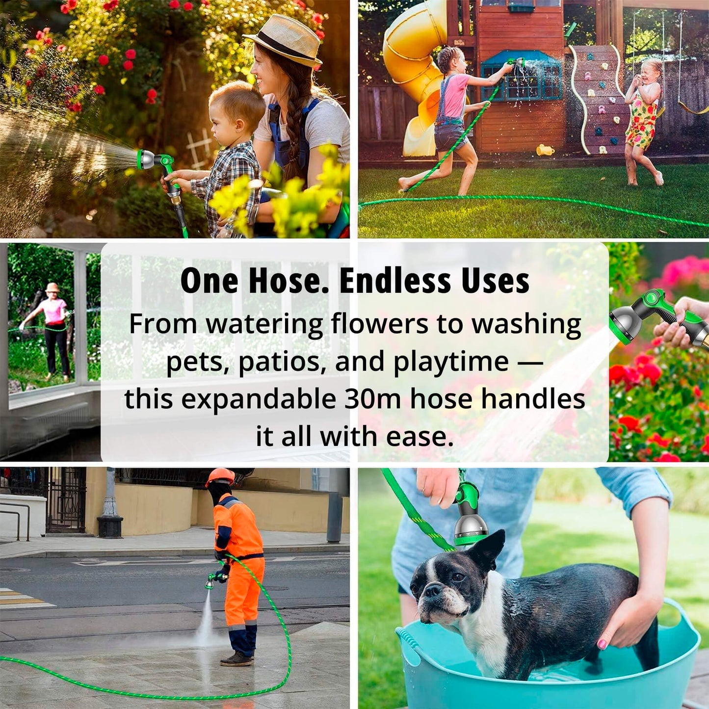 30m Expandable Garden Hose | Anti-Kink, Tangle-Free & Ultra Durable for Large Gardens and Outdoor Use