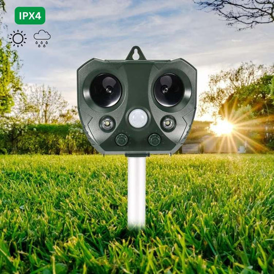 Ultrasonic Bird & Pest Repeller Device - Effective Pest Control for Gardens, Yards & Outdoor Spaces