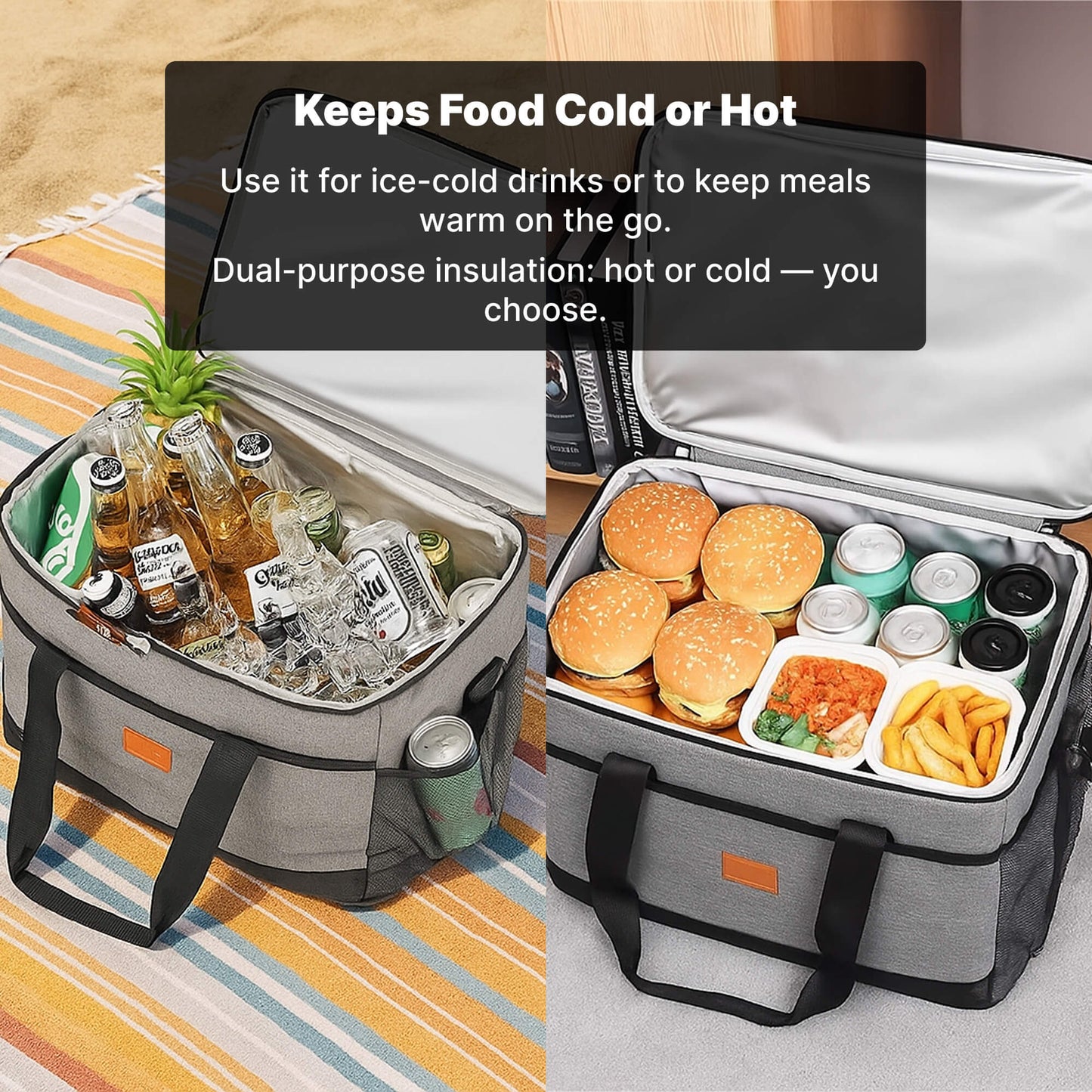 33L Waterproof Cooler Bag | Insulated, Spacious & Ideal for Picnics, Beach Days, Hiking, and Outdoor Activities