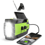 All-In-One Emergency Radio | 4000mAh Battery, Solar & Hand Crank Charging for Outdoor Adventures and Emergency Preparedness