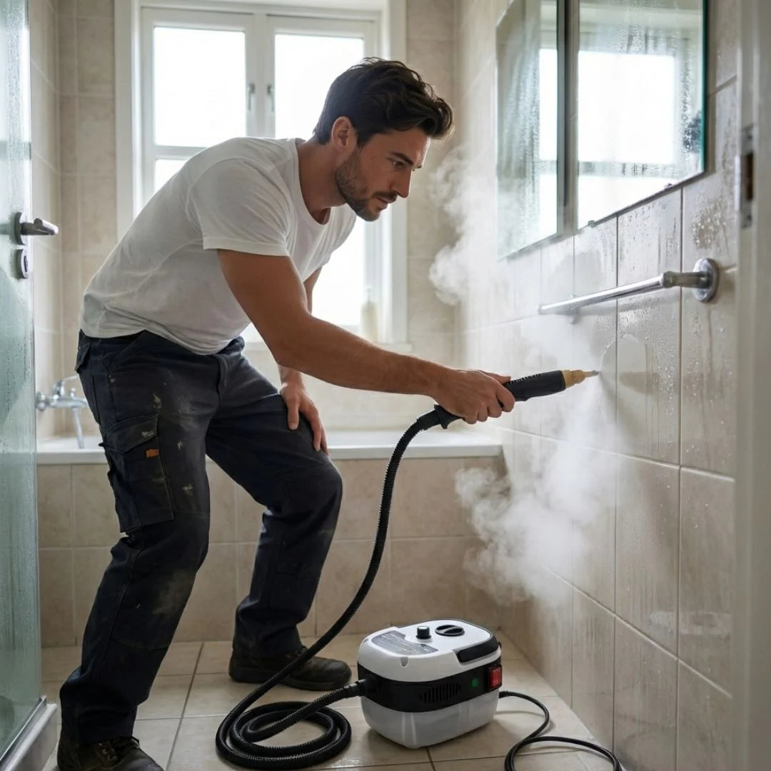 Handheld Steam Cleaner – High Temperature Steam | Portable Cleaning Machine for Grease & Grime Removal