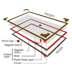 Magnetic Mosquito Net for Windows - No-See-Um Mesh Insect Screen for Home Protection & Bug Prevention