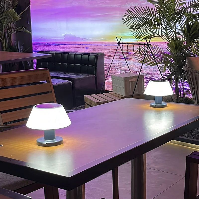 Solar Table Lamp | Outdoor Waterproof LED Light | Portable Solar-Power ...