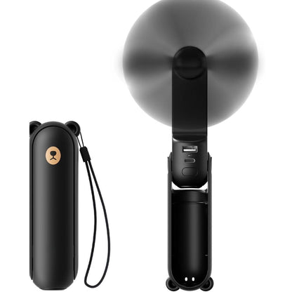 3 In 1 Handheld Mini Fan | USB Rechargeable, Foldable Design & Ideal for Travel, Camping, and Outdoor Activities