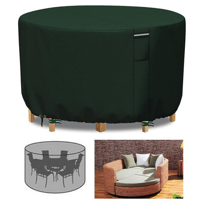 Round Waterproof Garden Furniture Cover | Heavy-Duty, UV-Resistant & Adjustable for Outdoor Tables and Chairs