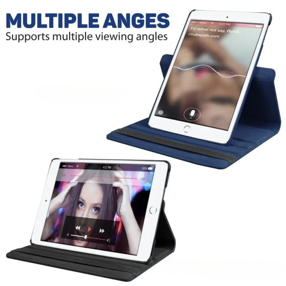 360-Degree Rotating Smart Leather Stand Case for iPad – Auto Sleep/Wake, Protective Cover