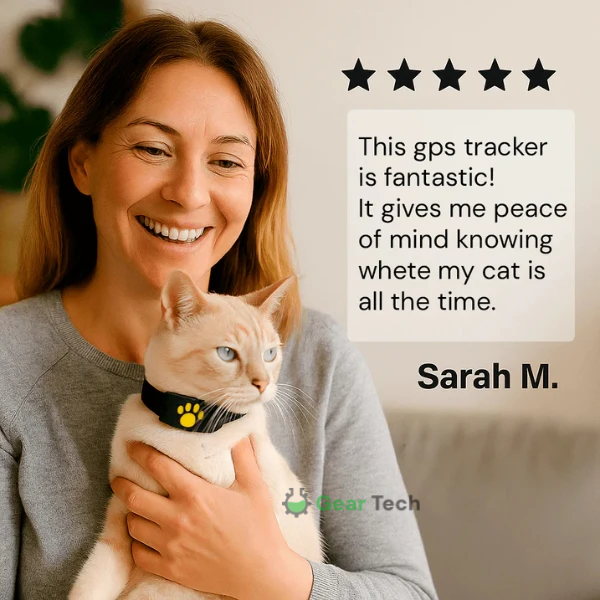 Cat GPS Tracker Locator Device | Real-Time Tracking, Waterproof & No Monthly Fees for Pet Owners