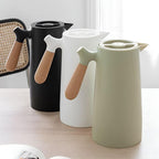 Large Tea Pot - Insulated Carafe with Wooden Handle