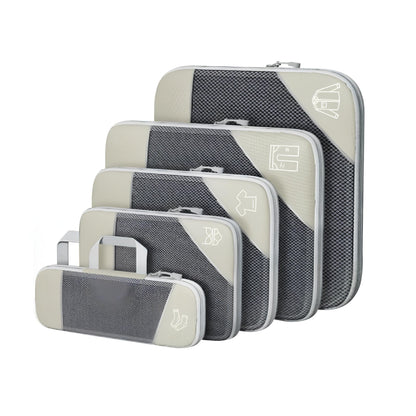 Compression Packing Cubes | Maximise Space by 60%, Lightweight & Durable for Travel, Hiking, Camping & Road Trips