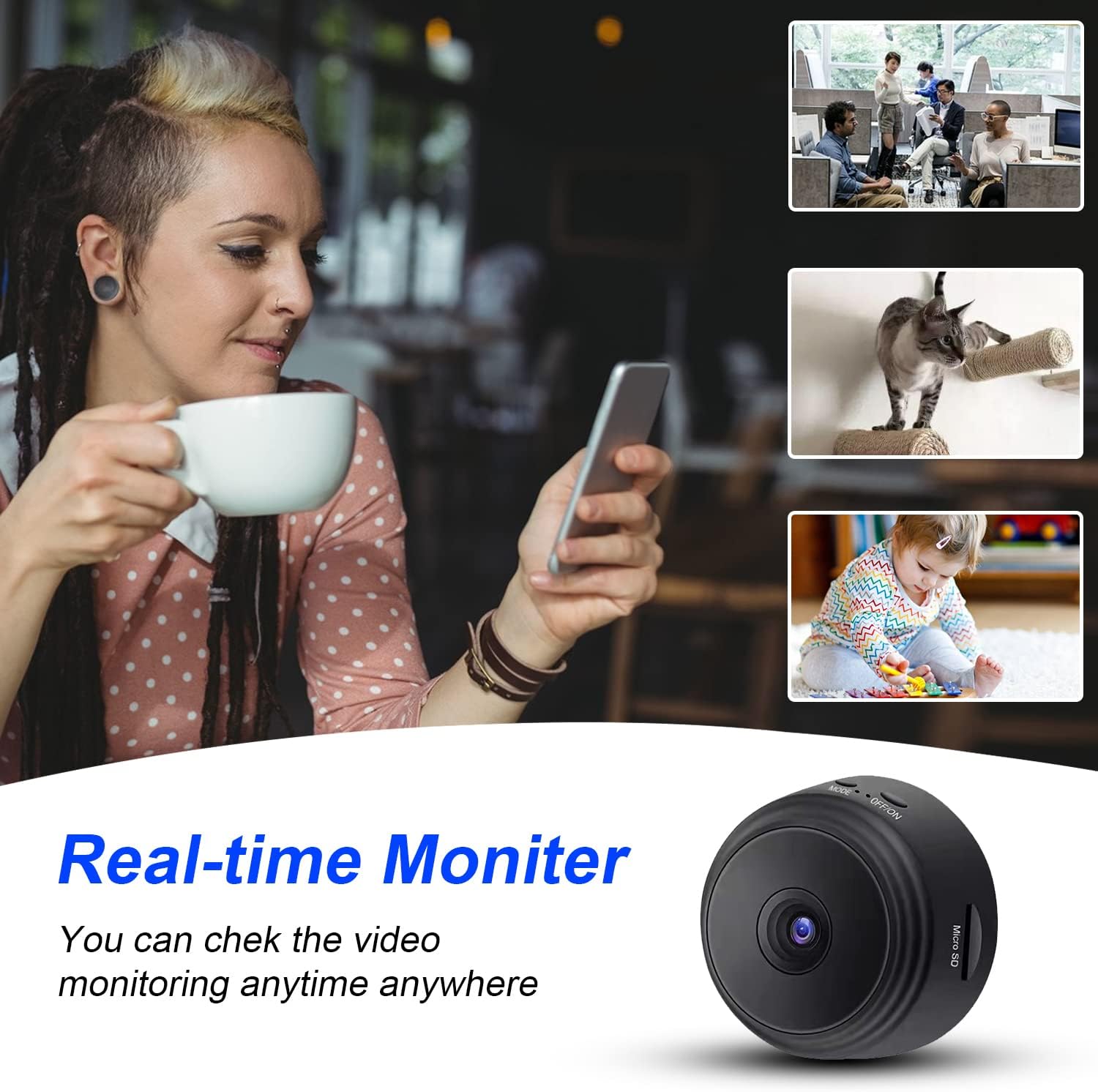 Eyecam Mini Spy Camera – Compact Wi-Fi Home Security Camera for Indoor Surveillance