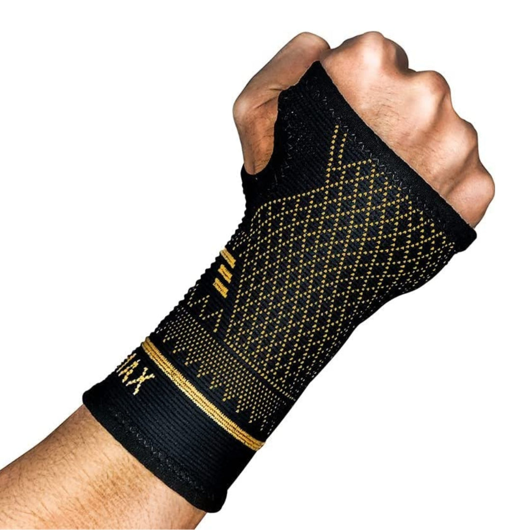 FlexSupport Wrist Brace with Heat Pad for Back Pain – Breathable Support for Injuries, Chronic Pain & Post-Surgery Recovery