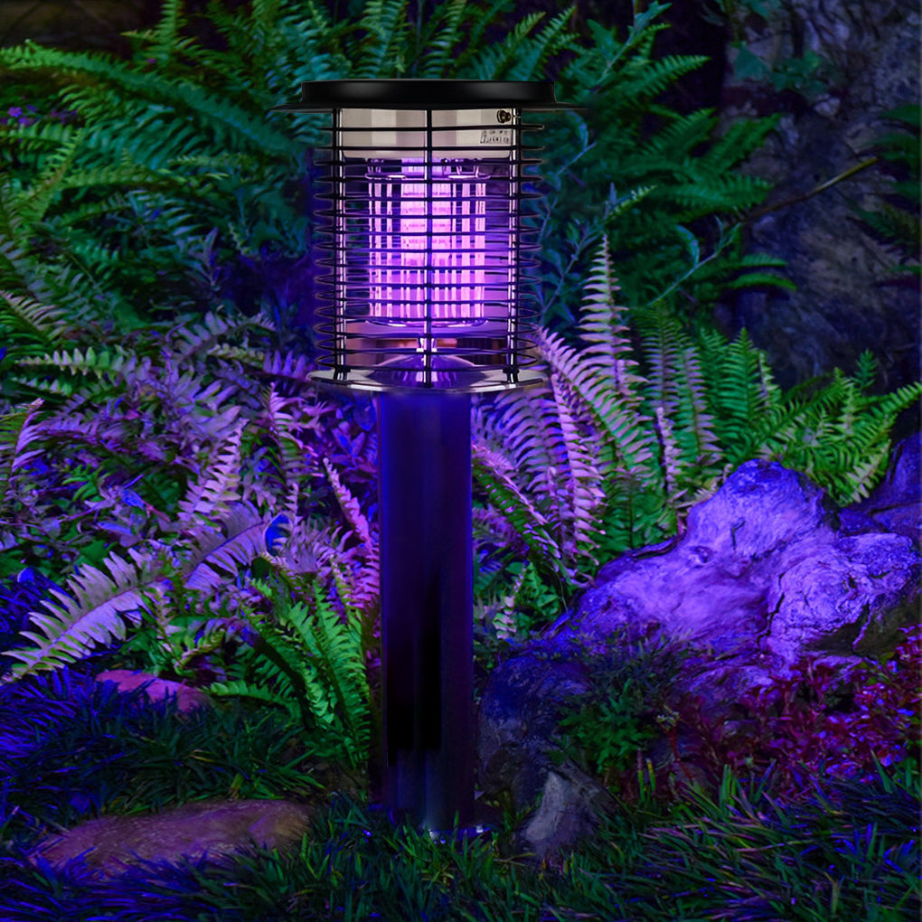 Waterproof USB Solar Mosquito Killer Lamp with Double Light & Frequency Vibration for Outdoor Use