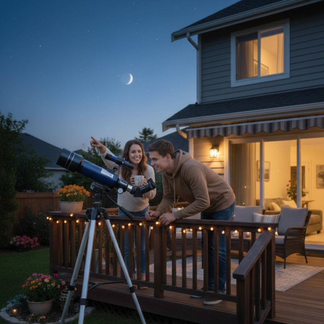 Space Telescope for Home | 150X Magnification, 3X Barlow Lens & Smartphone Adapter for Stargazing Adventures