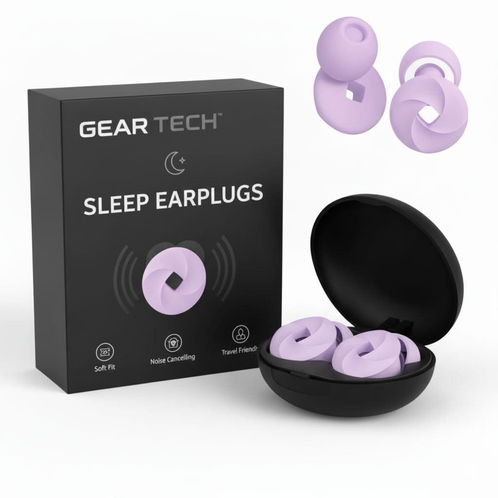 Sleep Ear Plugs at Night | 33dB Noise Cancelling, Soft, Custom-Fit Design for Uninterrupted Rest & Focus