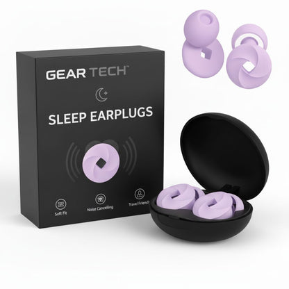 Sleep Ear Plugs at Night | 33dB Noise Cancelling, Soft, Custom-Fit Design for Uninterrupted Rest & Focus