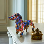 Decorative Dachshund Figurine – Porcelain Sausage Dog Gift for Dog Lovers