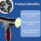 Walking Cane | Ergonomic, Lightweight Design for Seniors & Mobility Support