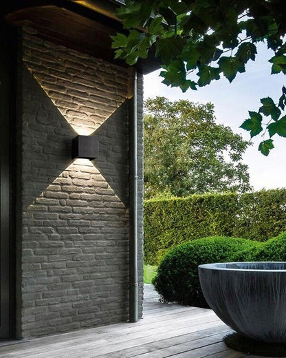 LED Outdoor Up Down Wall Light | Waterproof Metal Fixture for Patio. Garden & Entryway Illumination