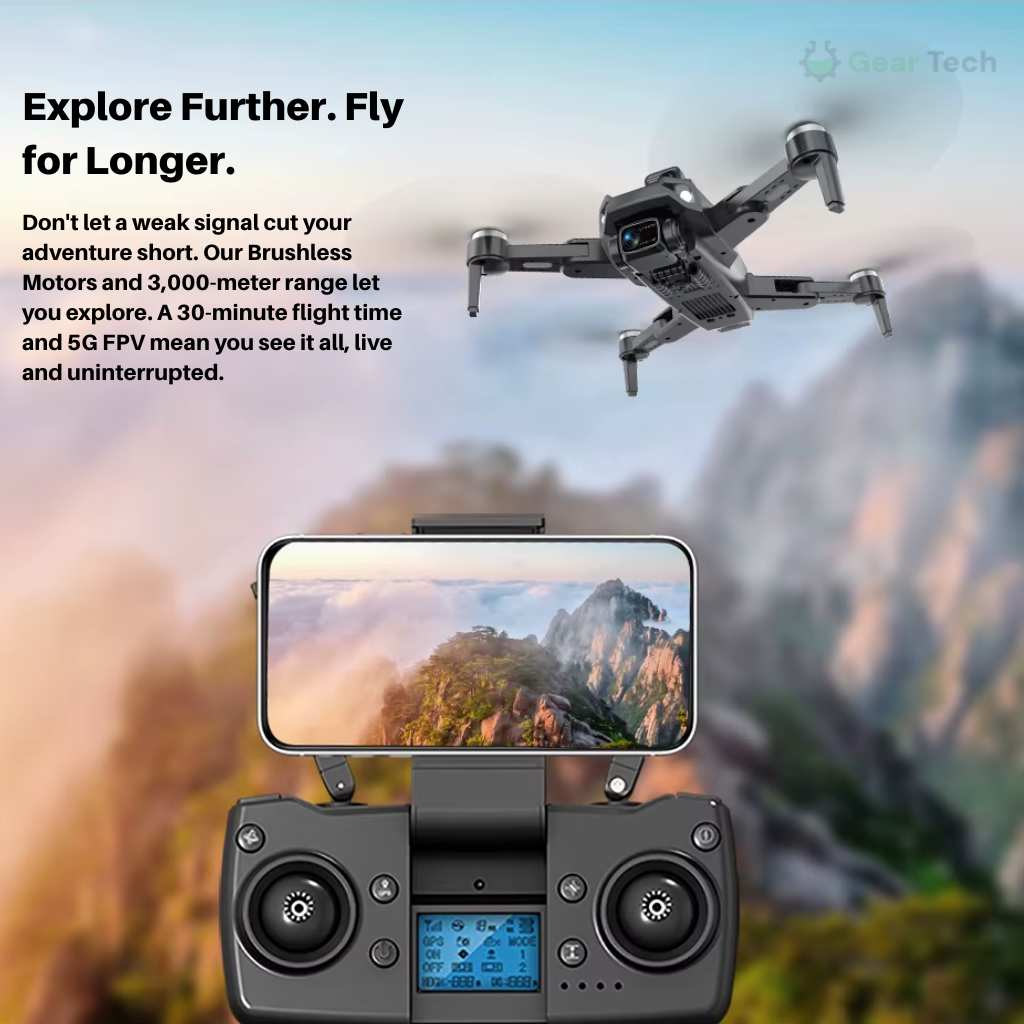 RG106 Pro Drone – 8K HD Dual Camera, GPS, and Brushless Motors