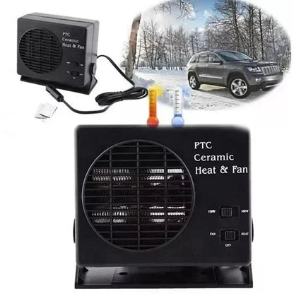 12V Ceramic Car Heater | 150W-300W Portable Fan with Automatic Thermostat for Winter Use in Vehicles