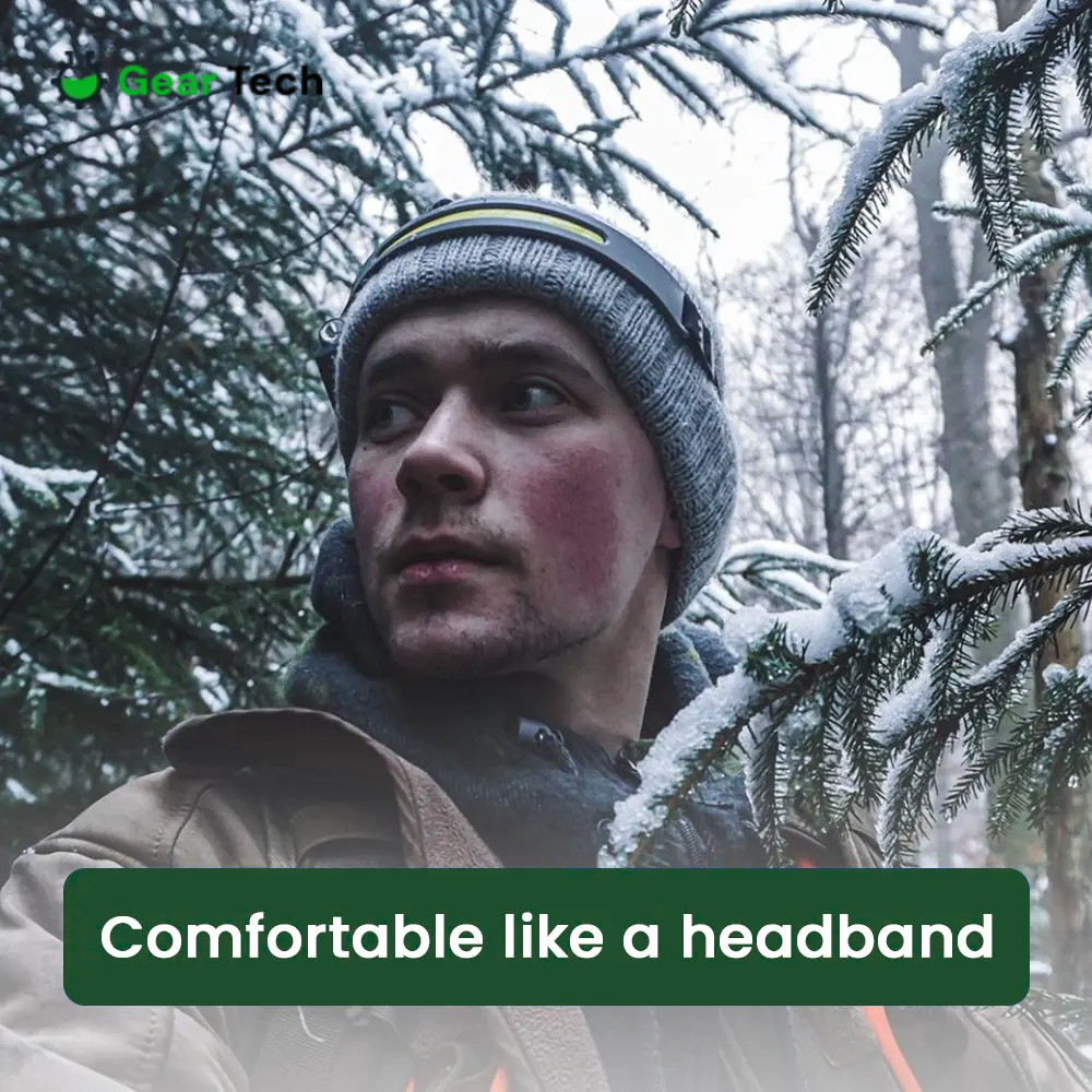 Head Torch Led | 180° Wide-Angle, Waterproof & Hands-Free for Hiking, Running, Camping & DIY Activities
