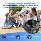 Plug-In Ultrasonic Rat Repellent | Chemical-Free. Silent & Covers Up to 3200 sq. ft. for Indoor and Outdoor Use