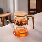 Borosilicate Glass Magnetic Teapot With Infuser | Tea Strainer Heat and Scratch Resistant & Ideal for All Tea Types