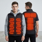 Mens Heated Gilet | Ultra-Thin Heated Vest, 9 Heating Zones & 8 Hours of Luxurious Warmth for Outdoor Activities