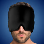 Cold Cap for Migraines – Gel Hood Headache Relief Mask with Light-Blocking Pressure Therapy
