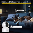Wireless Pet Camera With Phone App | Wireless 360° Indoor Pet Cam With 2-Way Audio & Night Vision