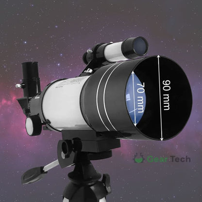 Professional Astronomical Telescope | 70mm Aperture, 300mm Focal Length & Easy Setup for Stargazing and Nature Exploration