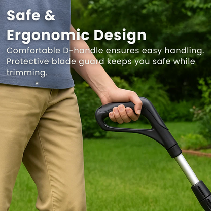 Cordless Grass Trimmer with High-Power Battery - Lightweight Lawn Edger for Easy Yard Maintenance