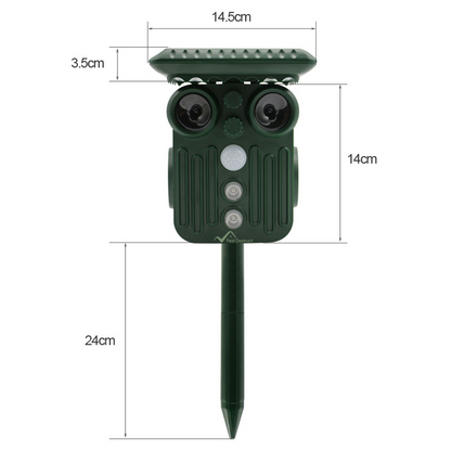 Ultrasonic Solar Deer Repeller | 5 Adjustable Modes. Waterproof & Eco-Friendly for Home Gardens and Yards