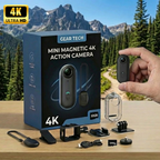 Mini Magnetic POV 4K Action Camera – Portable Body Worn & Sports Recording Camera - Personal Body Camera