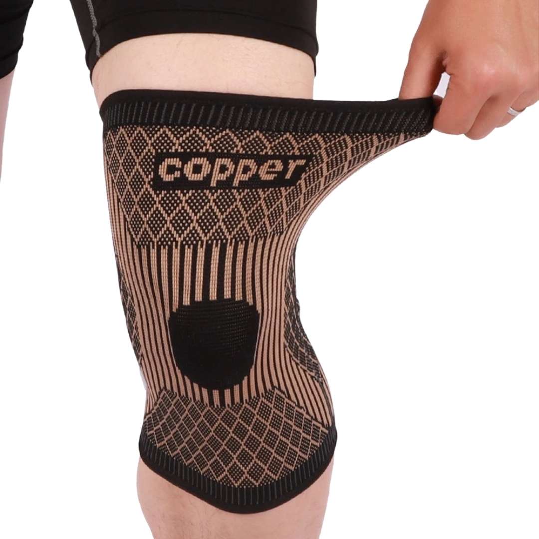 Copper Knee Support & Straps for Running – Compression Sleeve for Pain Relief, Stability & Mobility