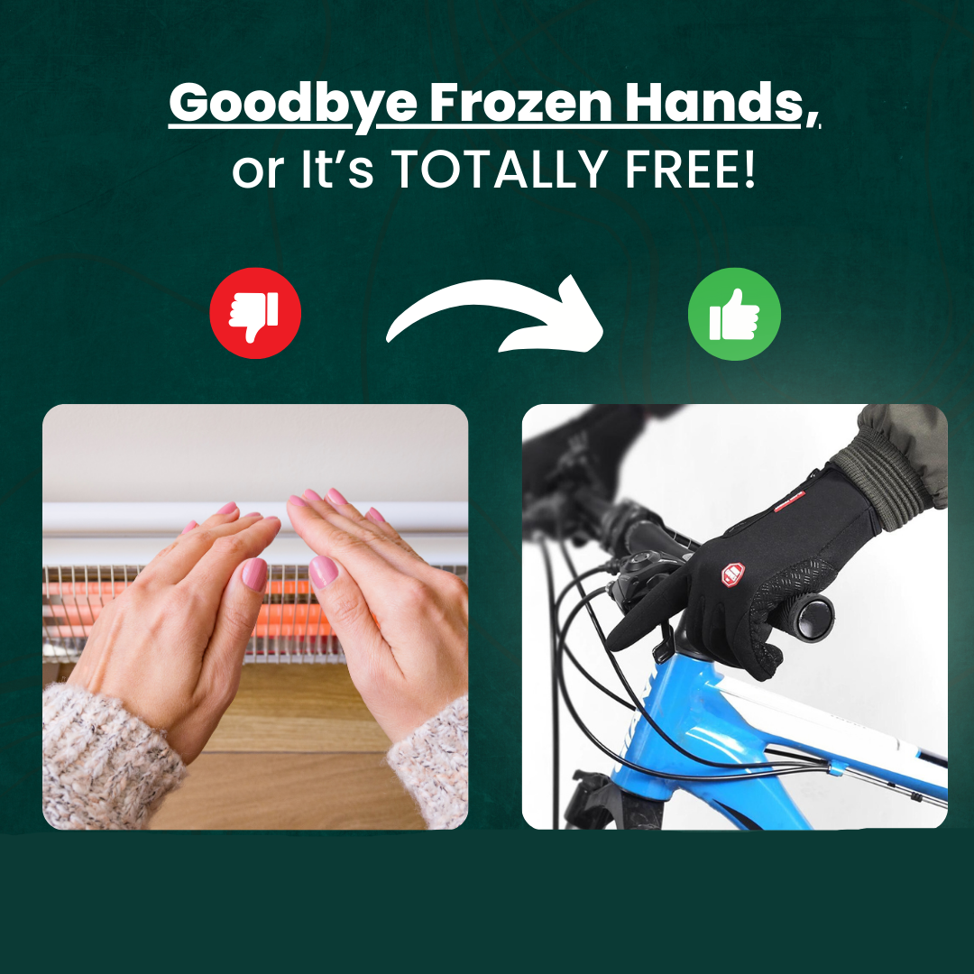 Warm Waterproof Gloves: Thermal Gloves with Touch Screen | Biking, Golf, Raynaud's, and Winter Sports