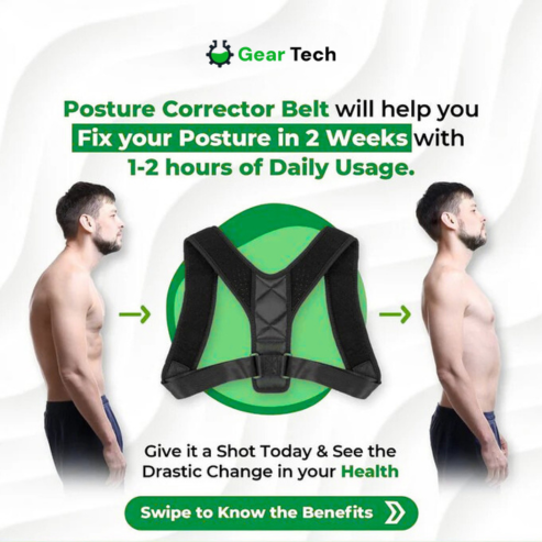 Back Brace Posture Corrector | Adjustable, Lightweight & Comfortable Support for Poor Posture Brace
