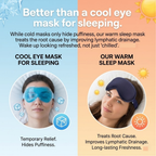 Advanced Electric Sleep Mask: Warm Sleeping Mask for Eyes & 3D Eye Sleeping Pad. The Ultimate Alternative to Gel Eye Masks & Sleep Masks with Beads.