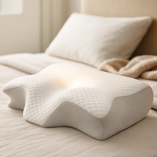 Memory Foam Cervical Pillow | Ergonomic 2-in-1 Design for Neck Pain Relief & Comfortable Sleep