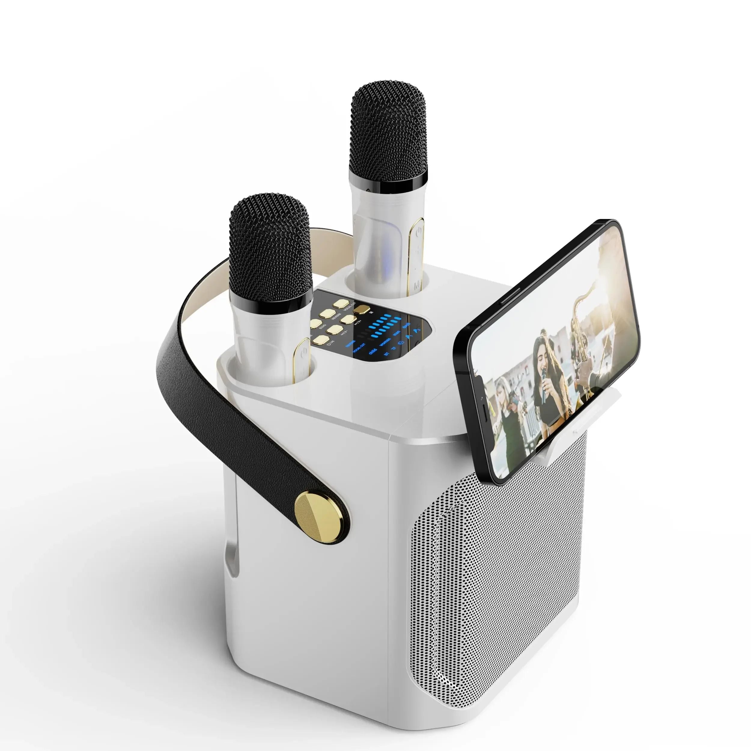 Karaoke Bluetooth Speaker | 360° Surround Sound, Dual Microphones & Portable for Parties and Outdoor Gatherings