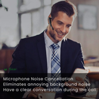 Bluetooth 5.1 Noise Cancelling Headset | Dual Mic, Ergonomic Design & Hands-Free Calling for Professionals