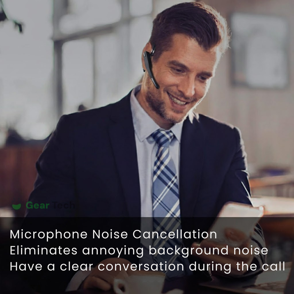 Bluetooth 5.1 Noise Cancelling Headset | Dual Mic, Ergonomic Design & Hands-Free Calling for Professionals
