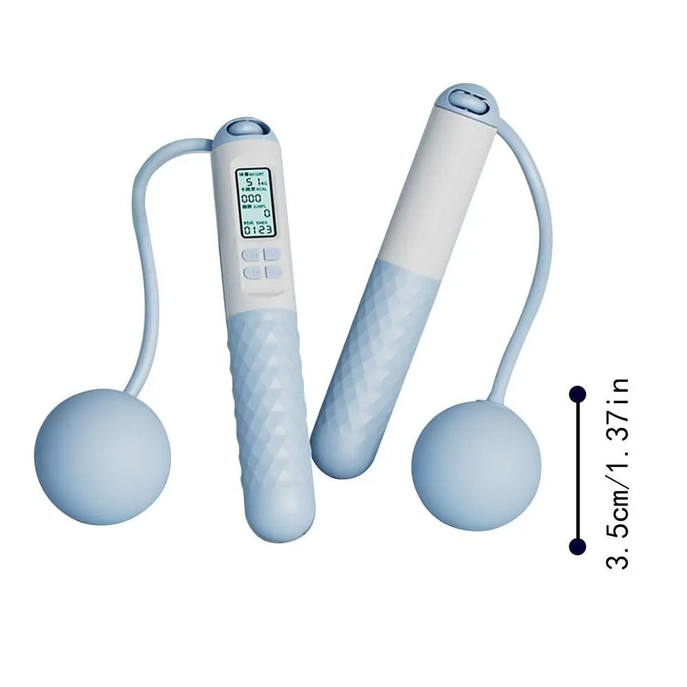 Weighted Cordless Jump Rope with Counter | Ergonomic, Tangle-Free Design for Home Workouts and Cardio Training