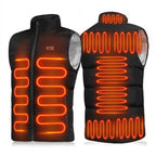 Mens Heated Gilet | Ultra-Thin Heated Vest, 9 Heating Zones & 8 Hours of Luxurious Warmth for Outdoor Activities