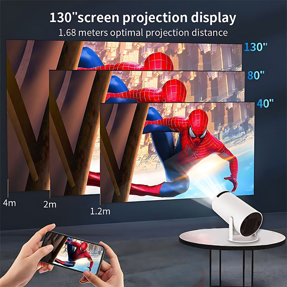 Portable Mini Projector | Handeld Projector UK - 4K HD Resolution, Auto Keystone & Ideal for Home Theater and Travel