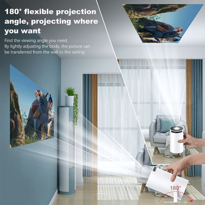 Portable Mini Projector | Handeld Projector UK - 4K HD Resolution, Auto Keystone & Ideal for Home Theater and Travel