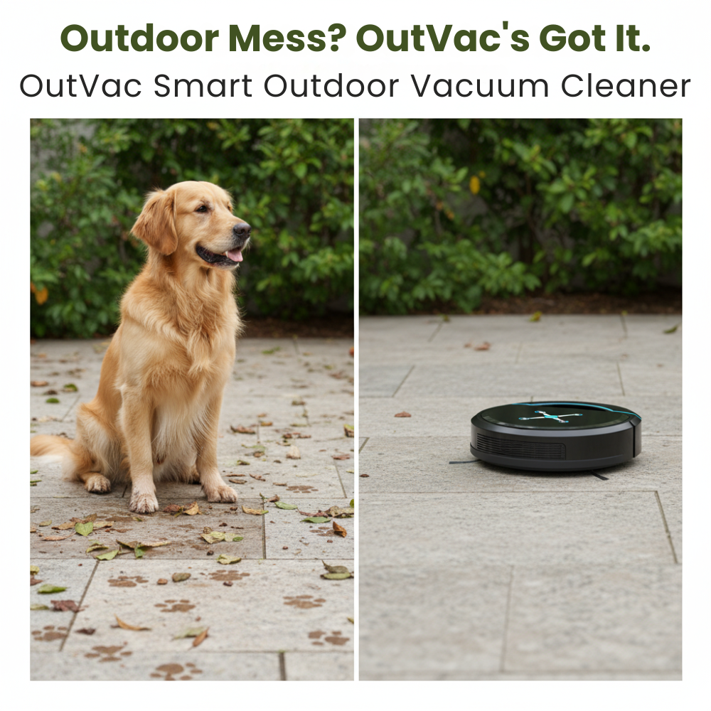 OutVac - Effortless cleaning for patios, decks, and gardens.