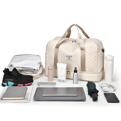Spacious Weekender Duffle Bag | Water-Resistant, Multi-Compartment & Ideal for Short Trips and Gym Sessions