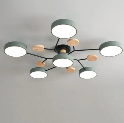Contemporary Round Iron LED Chandelier | Energy-Efficient. Stylish Lighting for Living Rooms. Dining Areas & Entryways